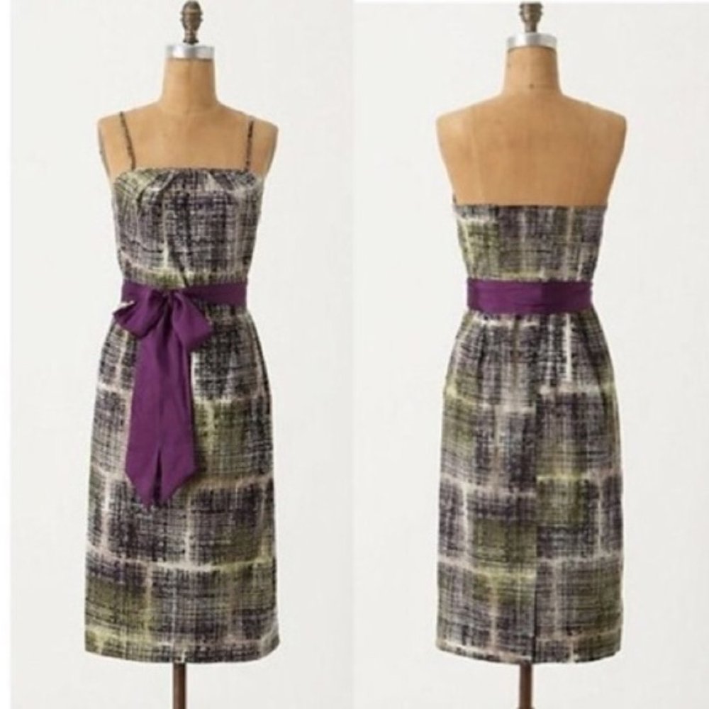 Anthropologie Edme Esyllte Sash Strapless Dress